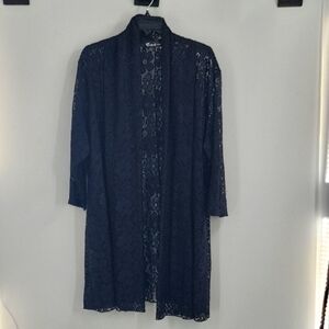 Elegant Lace Kimono Black
